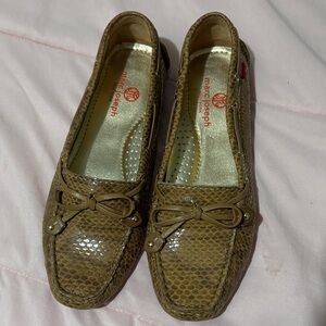 Marc Joseph Tan Loafers with Bow Detail